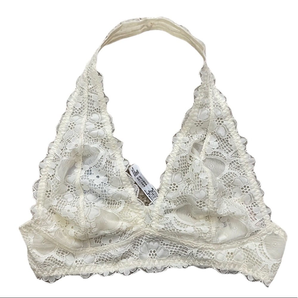 NWT Intimately Free People White Halter Bralette